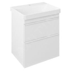 Sapho Sitia - Meuble-lavabo, 70x56x44 cm, 2 tiroirs, blanc mat SI060-3131
