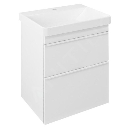 Sapho Sitia - Meuble-lavabo, 70x56x44 cm, 2 tiroirs, blanc mat SI060-3131