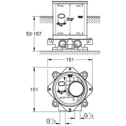 Grohe Corps d’encastrement - Corps de montage pour sol DN15 45984001