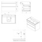 Sapho Sitia - Meuble lavabo 76x50x44 cm, 2 tiroirs, pin rustique SI080-1616 Sapho Sitia - Meuble lavabo 76x50x44 cm, 2 tiroirs, pin rustique SI080-1616