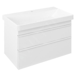 Sapho Sitia - Meuble-lavabo, 76x50x44 cm, 2 tiroirs, blanc mat SI080-3131