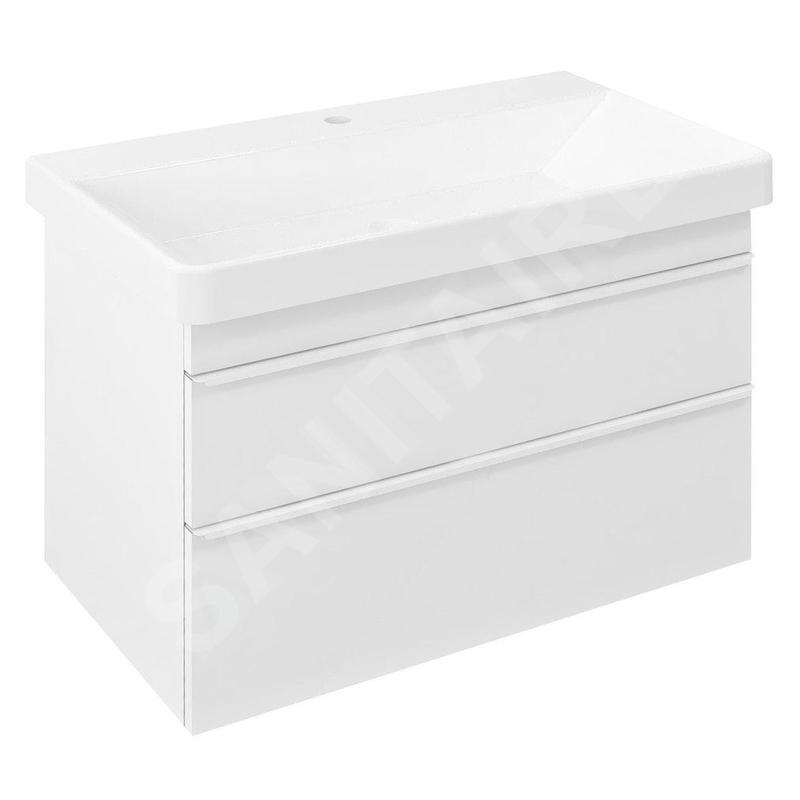 Sapho Sitia - Meuble-lavabo, 76x50x44 cm, 2 tiroirs, blanc mat SI080-3131 Sapho Sitia - Meuble-lavabo, 76x50x44 cm, 2 tiroirs, blanc mat SI080-3131