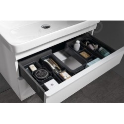 Sapho Sitia - Meuble lavabo 101x50x44 cm, 2 tiroirs, chêne argenté SI105-1111
