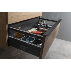 Sapho Sitia - Meuble lavabo 101x50x44 cm, 2 tiroirs, chêne argenté SI105-1111