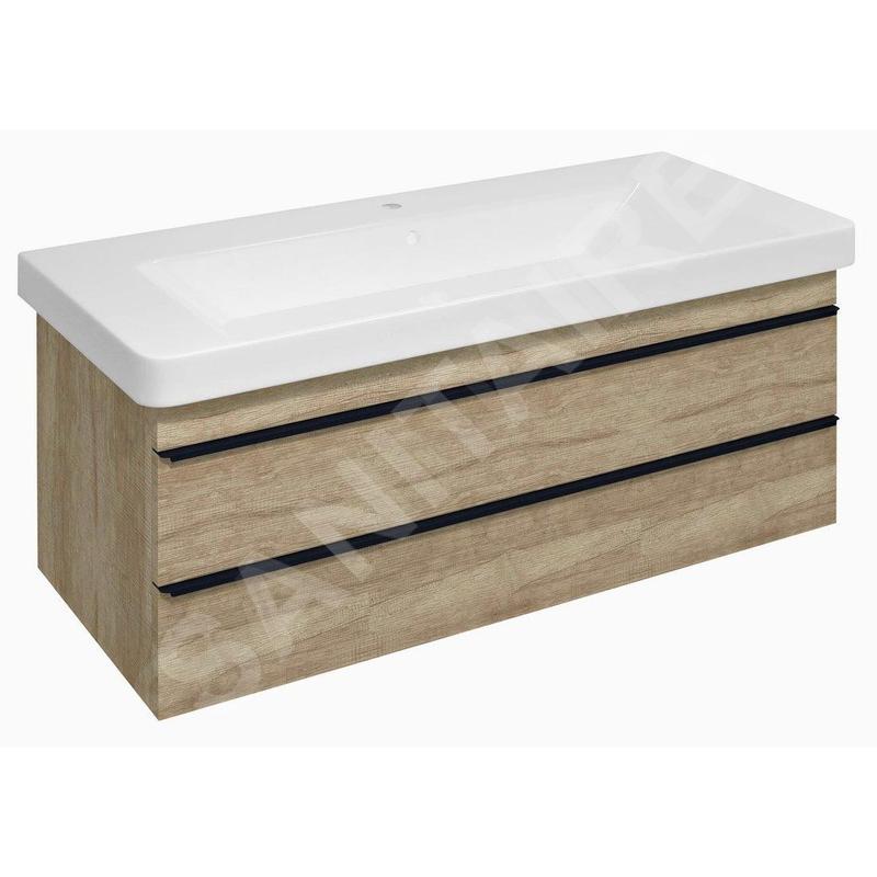 Sapho Sitia - Meuble lavabo 101x50x44 cm, 2 tiroirs, chêne alabama SI105-2222 Sapho Sitia - Meuble lavabo 101x50x44 cm, 2 tiroirs, chêne alabama SI105-2222