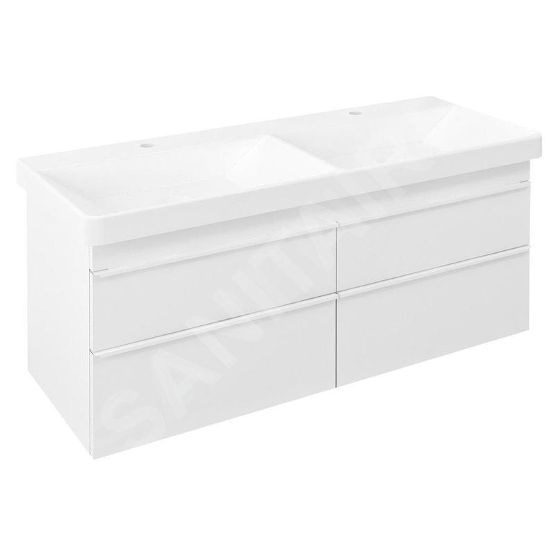 Sapho Sitia - Meuble-lavabo, 116x50x44 cm, 4 tiroirs, blanc mat SI120-3131 Sapho Sitia - Meuble-lavabo, 116x50x44 cm, 4 tiroirs, blanc mat SI120-3131