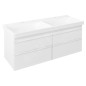 Sapho Sitia - Meuble-lavabo, 116x50x44 cm, 4 tiroirs, blanc mat SI120-3131 Sapho Sitia - Meuble-lavabo, 116x50x44 cm, 4 tiroirs, blanc mat SI120-3131