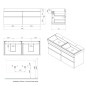 Sapho Sitia - Meuble-lavabo, 116x50x44 cm, 4 tiroirs, blanc mat SI120-3131 Sapho Sitia - Meuble-lavabo, 116x50x44 cm, 4 tiroirs, blanc mat SI120-3131
