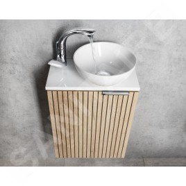 Sapho Latus - Meuble-lavabo 50x39x22 mm, 1 porte, chêne alabama LT110-2322