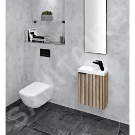 Sapho Latus - Meuble-lavabo 50x39x22 mm, 1 porte, chêne alabama LT110-2322