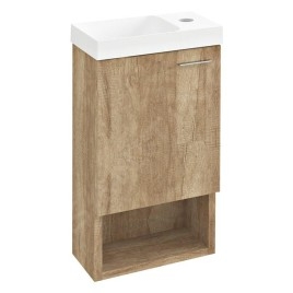 Sapho Latus - Meuble pour lave-mains 30x53x17 mm, 1 porte D/G, chêne alabama LT711-2222
