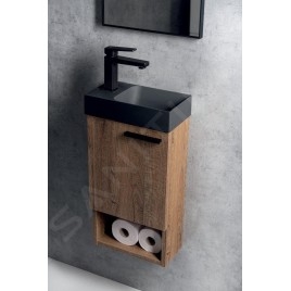 Sapho Latus - Meuble pour lave-mains 30x53x17 mm, 1 porte D/G, chêne alabama LT711-2222