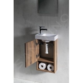 Sapho Latus - Meuble pour lave-mains 30x53x17 mm, 1 porte D/G, chêne alabama LT711-2222
