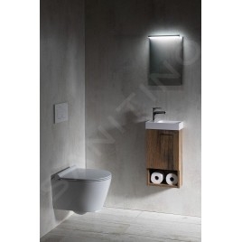 Sapho Latus - Meuble pour lave-mains 30x53x17 mm, 1 porte D/G, chêne alabama LT711-2222