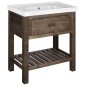 Sapho Brand - Meuble lavabo 89x80x45 cm, 1 tiroir, épicéa teinté BA088S Sapho Brand - Meuble lavabo 89x80x45 cm, 1 tiroir, épicéa teinté BA088S