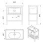 Sapho Brand - Meuble lavabo 89x80x45 cm, 1 tiroir, épicéa teinté BA088S Sapho Brand - Meuble lavabo 89x80x45 cm, 1 tiroir, épicéa teinté BA088S