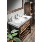 Sapho Brand - Meuble lavabo 89x80x45 cm, 1 tiroir, épicéa teinté BA088S Sapho Brand - Meuble lavabo 89x80x45 cm, 1 tiroir, épicéa teinté BA088S
