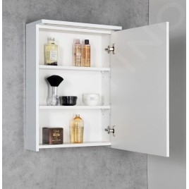Aqualine Accessoires - Armoire de toilette avec éclairage LED, 50x70x22 cm, blanc WGL50S