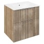 Sapho Cirasa - Meuble-lavabo 59x64x46 cm, 2 tiroirs, chêne Alabama strip CR601-2322 Sapho Cirasa - Meuble-lavabo 59x64x46 cm, 2 tiroirs, chêne Alabama strip CR601-2322