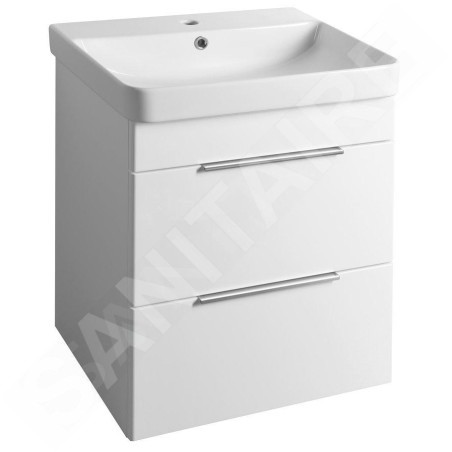 Bruckner Neron - Armoire avec lavabo, 57x64x45 cm, 2 tiroirs, blanc 501.117.0