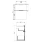 Cersanit City - Meuble-lavabo, 72x49x40 cm, 2 tiroirs, blanc S584-016-DSM Cersanit City - Meuble-lavabo, 72x49x40 cm, 2 tiroirs, blanc S584-016-DSM
