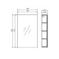 Cersanit City - Armoire à miroir, 80x49x14 cm, 1 porte, charnières G/D, blanc S584-023-DSM Cersanit City - Armoire à miroir, 80x49x14 cm, 1 porte, charnières G/D, blanc S584-023-DSM