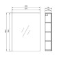 Cersanit City - Armoire à miroir, 80x59x14 cm, 1 porte, charnières G/D, blanc S584-024-DSM Cersanit City - Armoire à miroir, 80x59x14 cm, 1 porte, charnières G/D, blanc S584-024-DSM