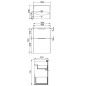 Cersanit City - Meuble avec lavabo, 74x49x40 cm, 2 tiroirs, blanc S801-421 Cersanit City - Meuble avec lavabo, 74x49x40 cm, 2 tiroirs, blanc S801-421