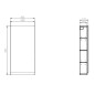 Cersanit Moduo - Armoire 80x40x14 cm, 1 porte, charnières G/D, blanc K116-018