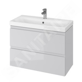 Cersanit Moduo - Meuble-lavabo, 57x80x38cm, 2 tiroirs, gris S590-001-DSM