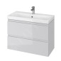 Cersanit Moduo - Meuble-lavabo, 57x80x38cm, 2 tiroirs, gris S590-001-DSM Cersanit Moduo - Meuble-lavabo, 57x80x38cm, 2 tiroirs, gris S590-001-DSM