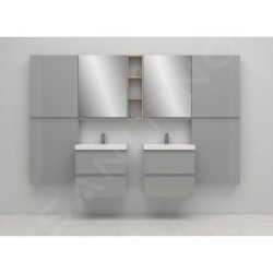 Cersanit Moduo - Meuble-lavabo, 57x60x38cm, 2 tiroirs, gris S590-003-DSM