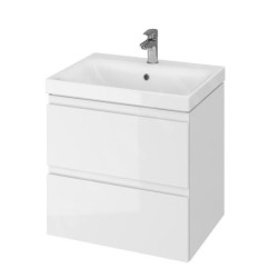 Cersanit Moduo - Meuble-lavabo, 57x60x45cm, 2 tiroirs, blanc S590-010-DSM