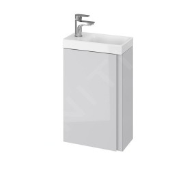 Cersanit Moduo - Meuble-lavabo, 59x39x22 cm, 1 porte, charnières G/D, gris S590-013-DSM