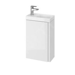 Cersanit Moduo - Meuble-lavabo, 59x39x22 cm, 1 porte, charnières G/D, blanc S590-014-DSM
