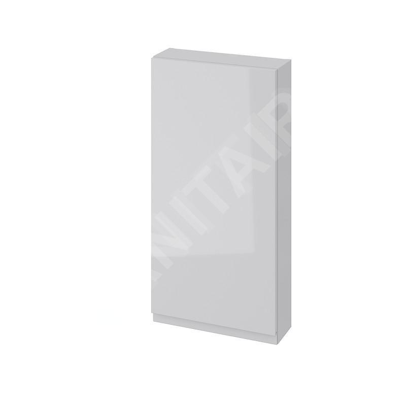 Cersanit Moduo - Armoire 80x40x14 cm, 1 porte, charnières G/D, gris S590-029-DSM
