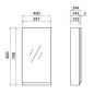 Cersanit Moduo - Armoire à miroir, 80x40x14 cm, 1 porte, charnières G/D, gris S590-033-DSM Cersanit Moduo - Armoire à miroir, 80x40x14 cm, 1 porte, charnières G/D, gris S590-033-DSM