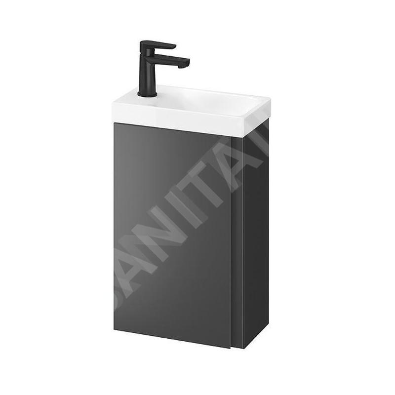 Cersanit Moduo - Meuble-lavabo, 59x39x22 cm, 1 porte, charnières G/D, anthracite S590-078 Cersanit Moduo - Meuble-lavabo, 59x39x22 cm, 1 porte, charnières G/D, anthracite S590-078