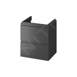 Cersanit Moduo - Meuble-lavabo, 57x49x40cm, 2 tiroirs, anthracite S590-079
