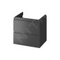 Cersanit Moduo - Meuble-lavabo, 57x60x45cm, 2 tiroirs, anthracite S590-080