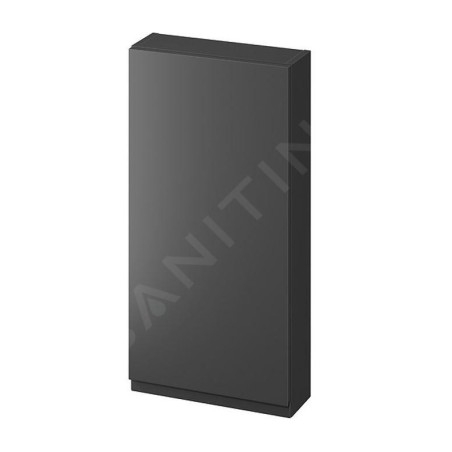 Cersanit Moduo - Armoire 80x40x14 cm, 1 porte, charnières G/D, anthracite S590-082