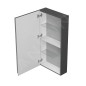Cersanit Moduo - Armoire 80x40x14 cm, 1 porte, charnières G/D, anthracite S590-082