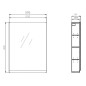 Cersanit Moduo - Armoire à miroir, 80x60x14 cm, 1 porte, charnières G/D, anthracite S590-085 Cersanit Moduo - Armoire à miroir, 80x60x14 cm, 1 porte, charnières G/D, anthracite S590-085