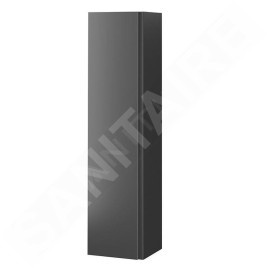 Cersanit Moduo - Armoire haute, 160x40x34 cm, 1 porte, charnières G/D, miroir intérieur, anthracite S590-086