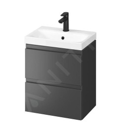 Cersanit Moduo - Meuble-lavabo, 57x50x35cm, 2 tiroirs, anthracite S590-087