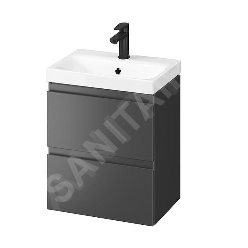 Cersanit Moduo - Meuble-lavabo, 57x50x35cm, 2 tiroirs, anthracite S590-087 Cersanit Moduo - Meuble-lavabo, 57x50x35cm, 2 tiroirs, anthracite S590-087