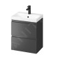 Cersanit Moduo - Meuble-lavabo, 57x50x35cm, 2 tiroirs, anthracite S590-087 Cersanit Moduo - Meuble-lavabo, 57x50x35cm, 2 tiroirs, anthracite S590-087
