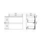 Cersanit Moduo - Meuble lavabo, 57x60x38cm, 2 tiroirs, anthracite S590-088 Cersanit Moduo - Meuble lavabo, 57x60x38cm, 2 tiroirs, anthracite S590-088