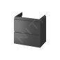 Cersanit Moduo - Meuble lavabo, 57x60x38cm, 2 tiroirs, anthracite S590-088 Cersanit Moduo - Meuble lavabo, 57x60x38cm, 2 tiroirs, anthracite S590-088