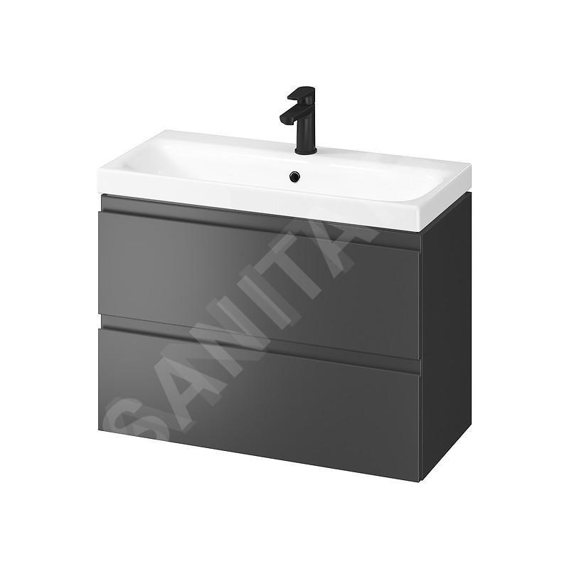 Cersanit Moduo - Meuble-lavabo, 57x80x38cm, 2 tiroirs, anthracite S590-089 Cersanit Moduo - Meuble-lavabo, 57x80x38cm, 2 tiroirs, anthracite S590-089